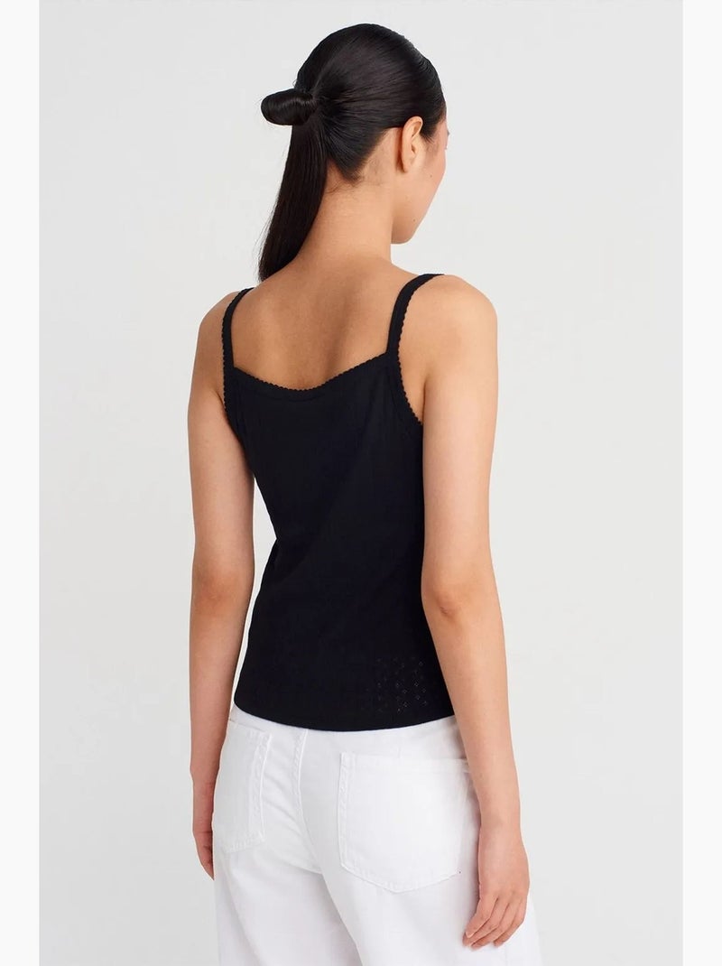 Caraco texturé en coton modal dilvin Noir - Kiabi