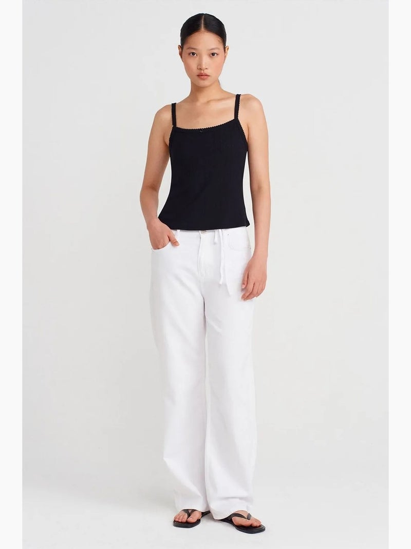 Caraco texturé en coton modal dilvin Noir - Kiabi