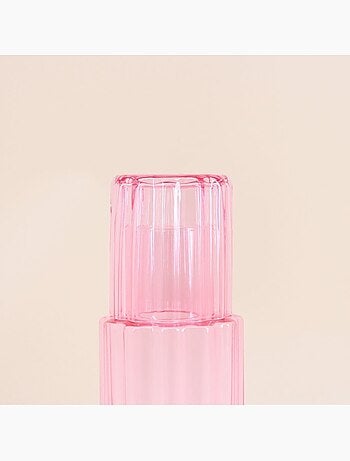 Carafe en verre coloré avec verre assorti