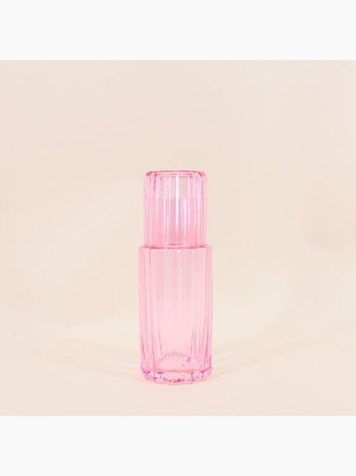 Carafe en verre coloré avec verre assorti - Kiabi