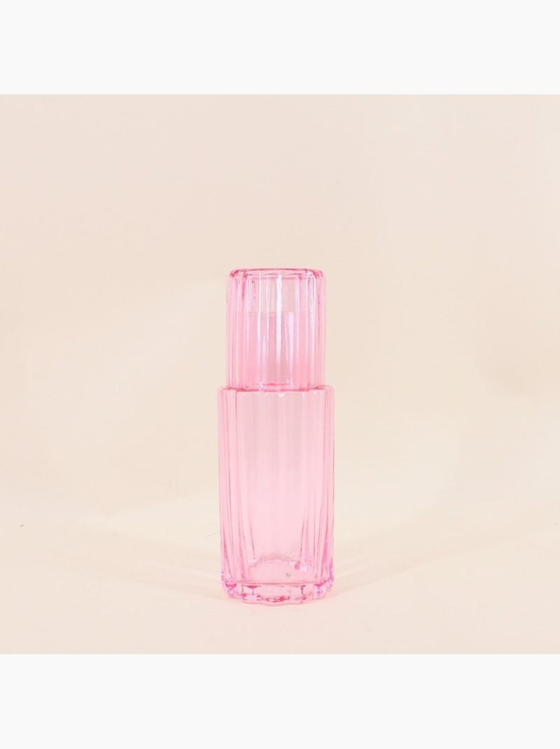 Carafe en verre coloré avec verre assorti Rose - Kiabi