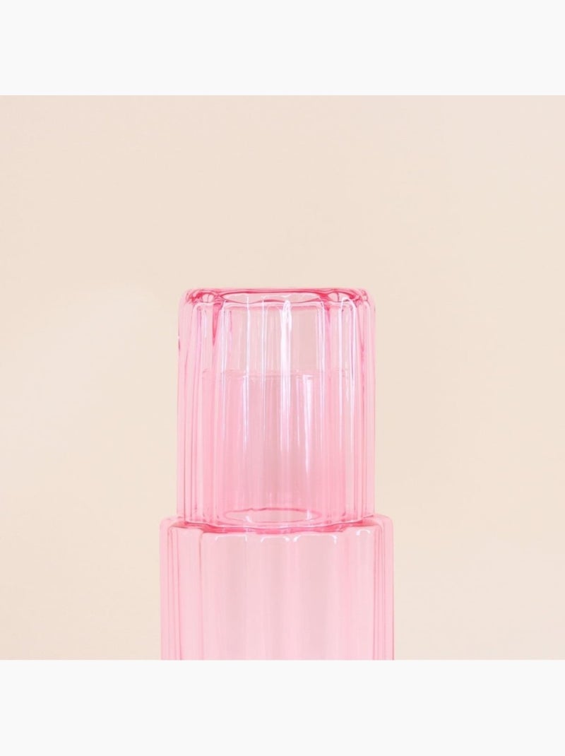 Carafe en verre coloré avec verre assorti Rose - Kiabi