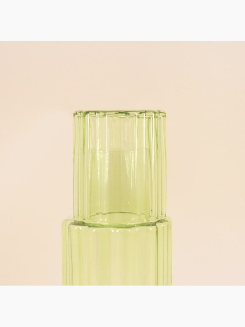 Carafe en verre coloré avec verre assorti Vert - Kiabi