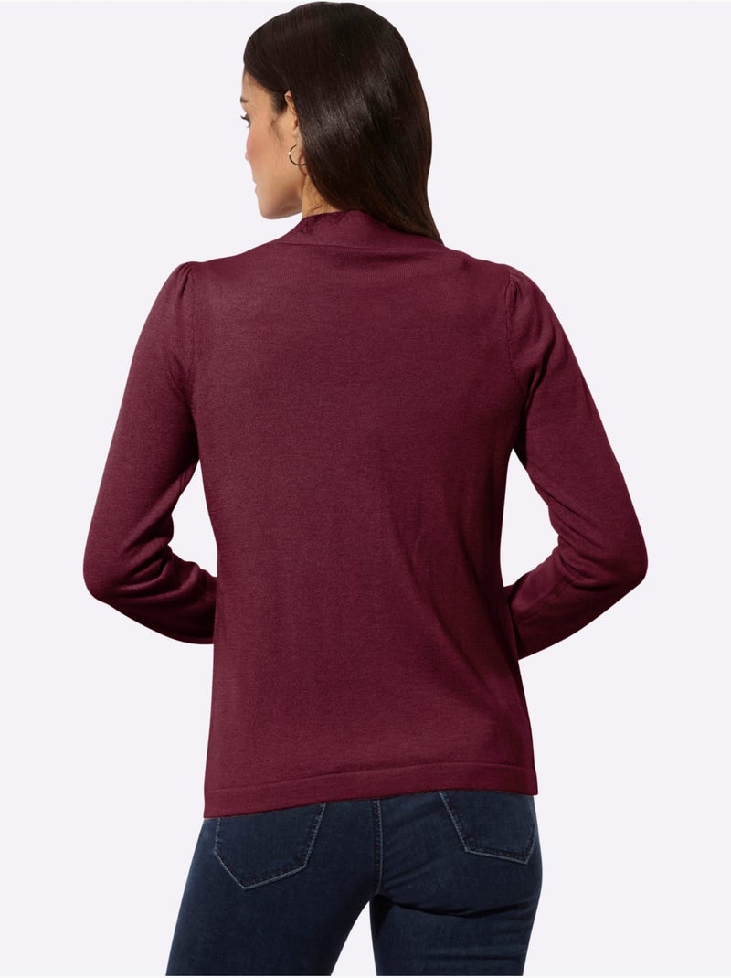 Cardigan 30% Laine - Taille Standard - Helline Bordeaux - Kiabi