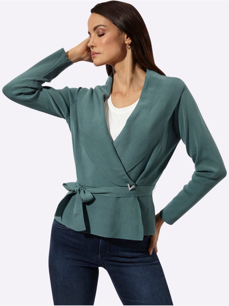 Cardigan 30% Lyocell - Taille Standard - Helline Vert jade - Kiabi