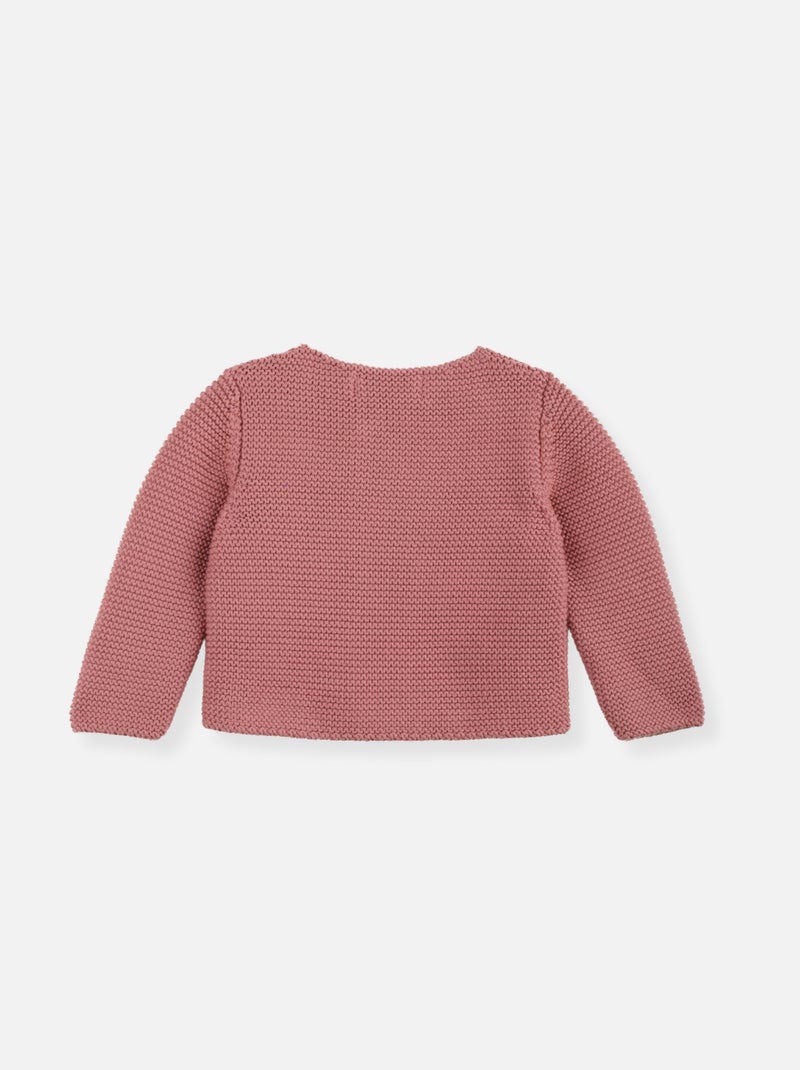 Cardigan 4 Boutons Coton Bio Rose - Kiabi