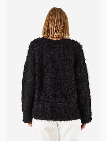 Cardigan à nouer en fourrure lucci