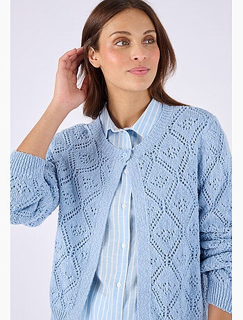 Cardigan ajouré fil ruban - Damart