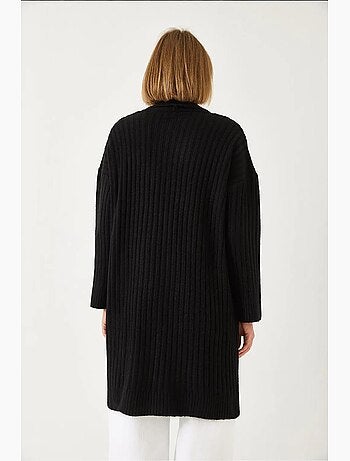 Cardigan ample en maille côtelée lucci