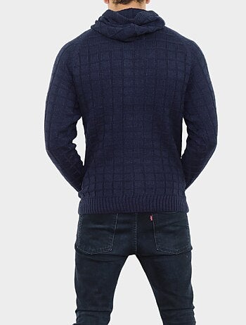 Cardigan avec capuche en maille