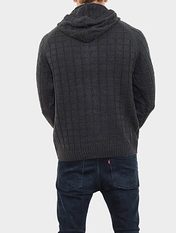 Cardigan avec capuche en maille