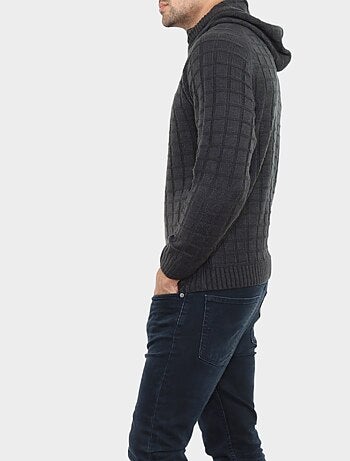 Cardigan avec capuche en maille