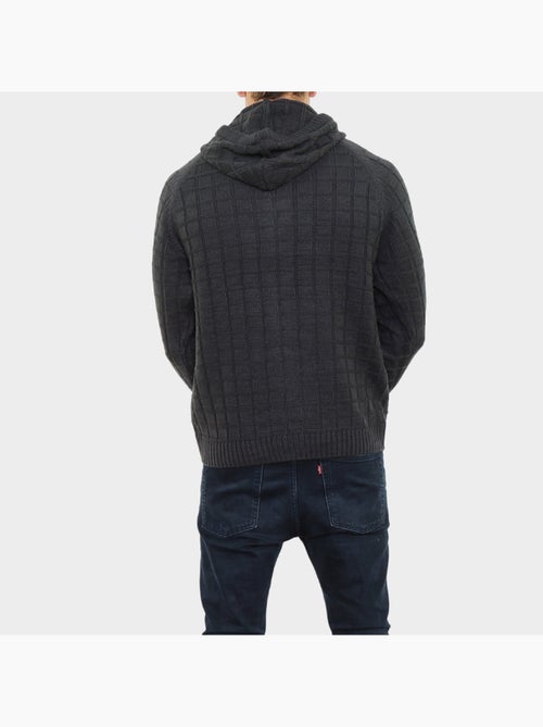 Cardigan avec capuche en maille - Kiabi