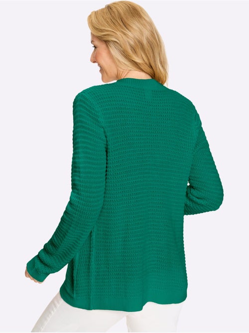 Cardigan avec poches et encolure V à finitions côtelées - Taille standard - Moda Vilona - Kiabi Cardigan avec poches et encolure V à finitions côtelées - Taille standard - Moda Vilona - Kiabi