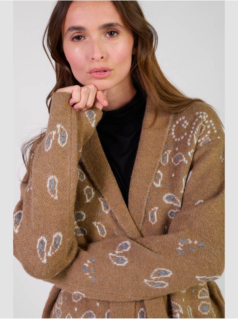 Cardigan bao 'le temps des cerises' Marron - Kiabi