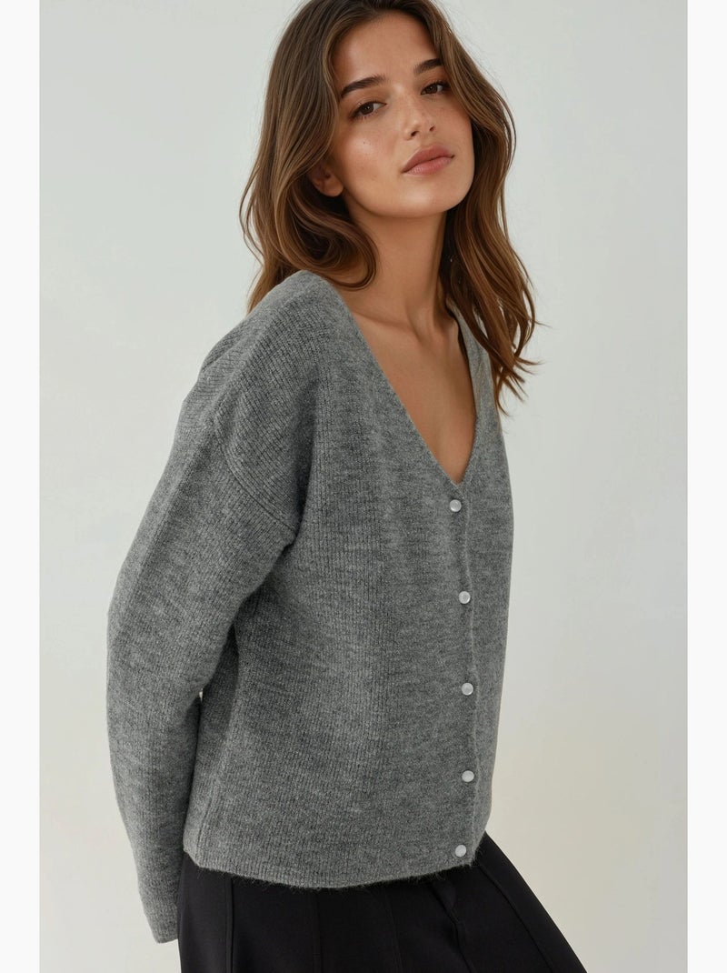 Cardigan barry hiccup Gris Noir - Kiabi