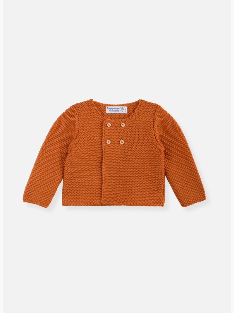 Cardigan bébé en coton biologique Orange - Kiabi