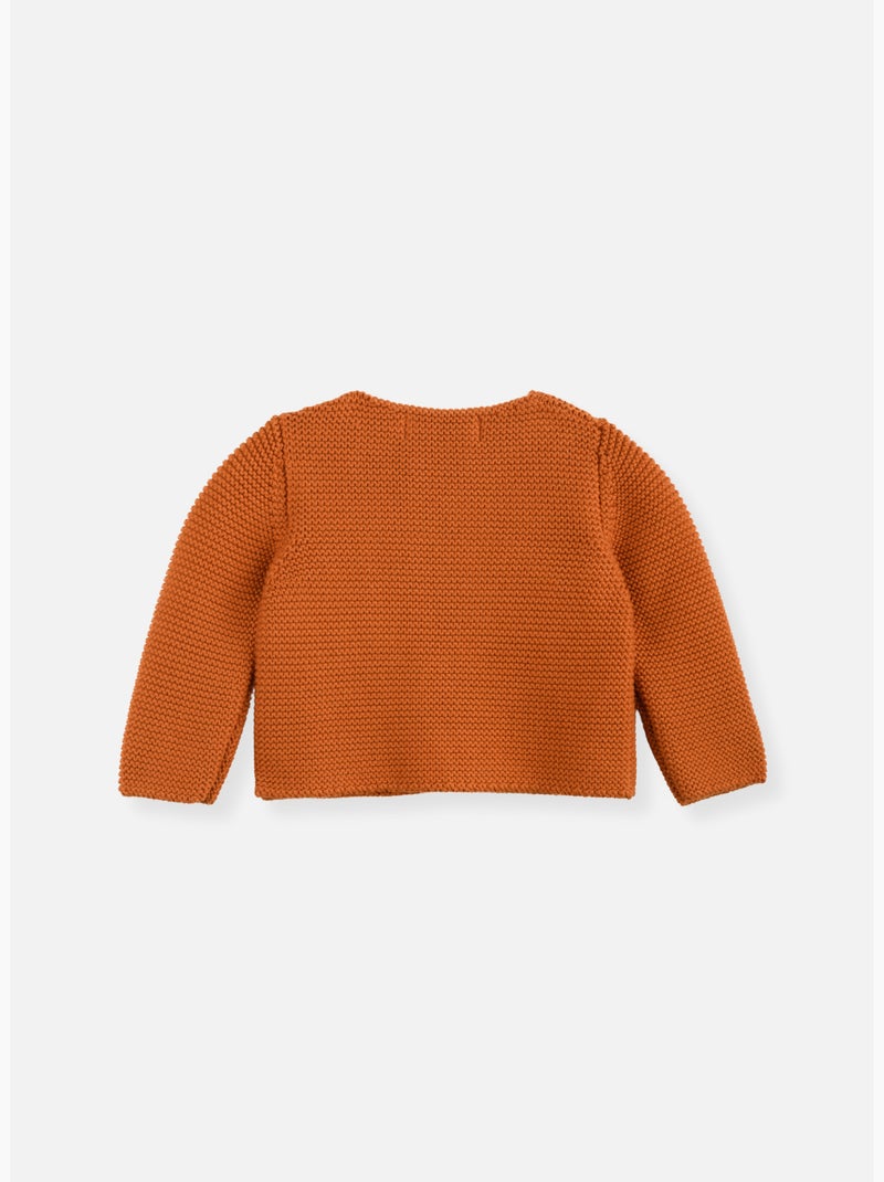 Cardigan bébé en coton biologique Orange - Kiabi