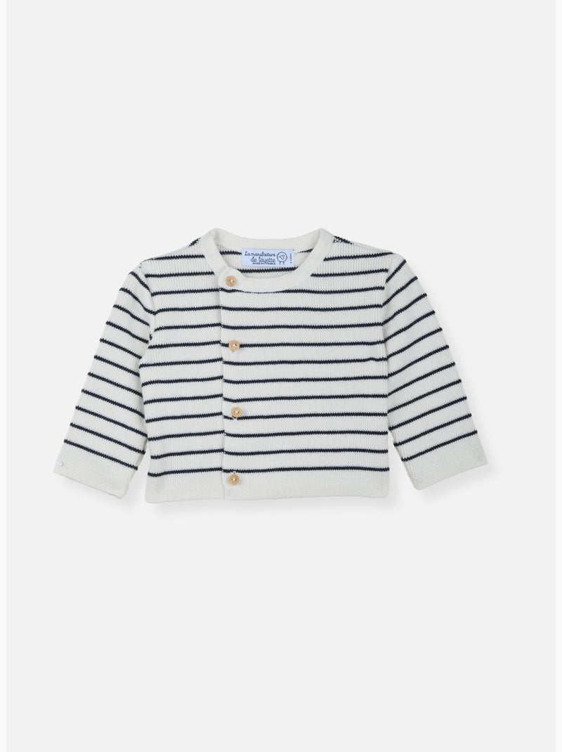 Cardigan bébé petits marins Blanc Bleu - Kiabi