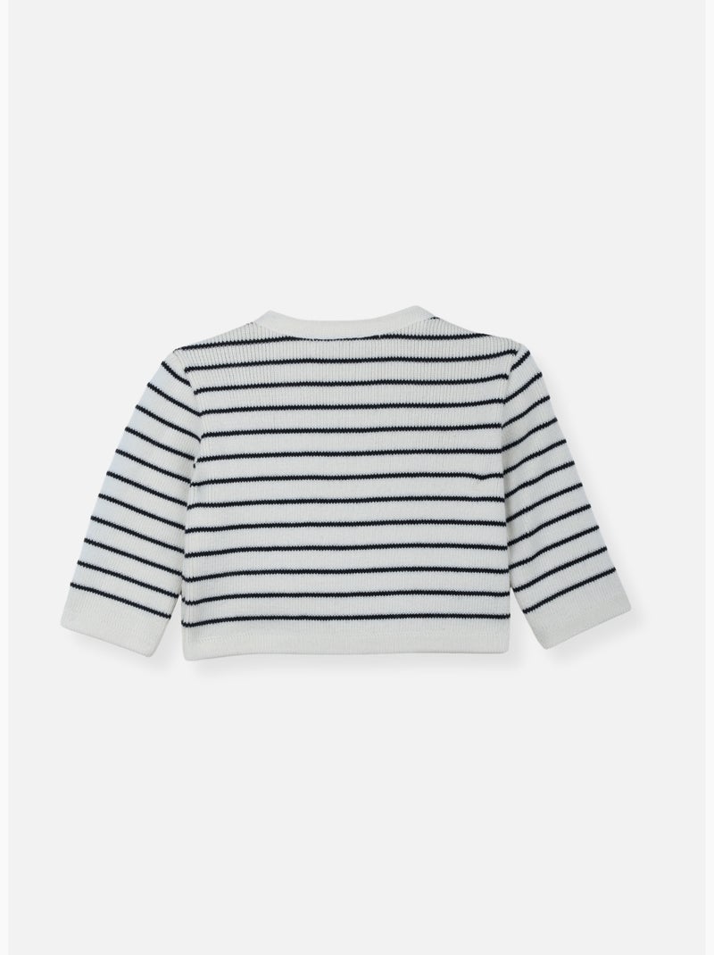 Cardigan bébé petits marins Blanc Bleu - Kiabi