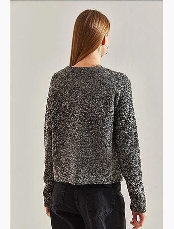 Cardigan bouclé boutonné lucci