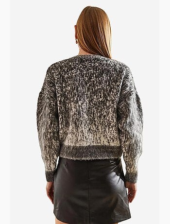 Cardigan boutonné en maille brossée lucci