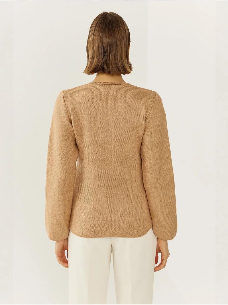 Cardigan boutonné Marron - Kiabi