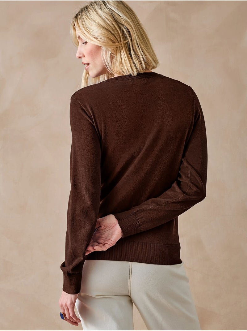 Cardigan boutons-bijoux - daxon Marron chocolat - Kiabi