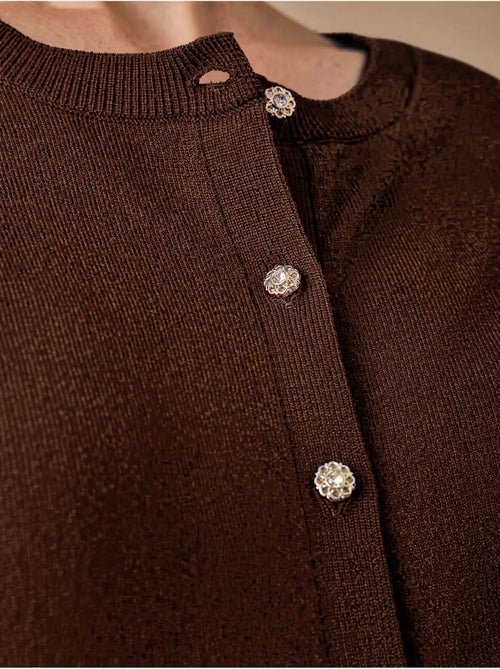 Cardigan boutons-bijoux - daxon - Kiabi Cardigan boutons-bijoux - daxon - Kiabi