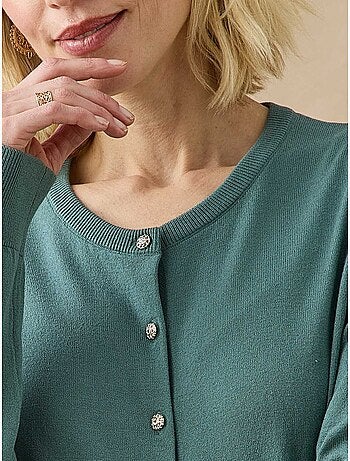 Cardigan boutons-bijoux - daxon