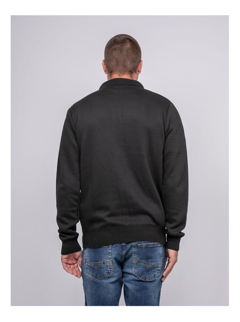 Cardigan col polo  boutonné LATOMIA Noir - Kiabi