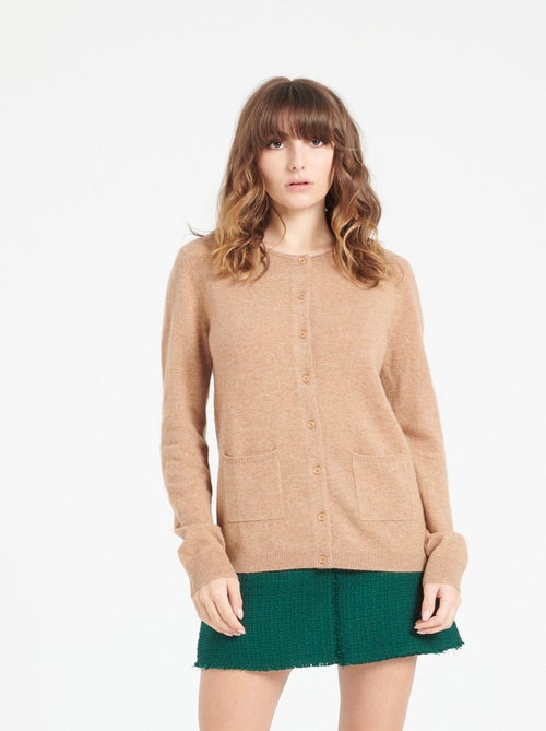 Cardigan col rond femme 100% cachemire - LILLY 4A - Kiabi
