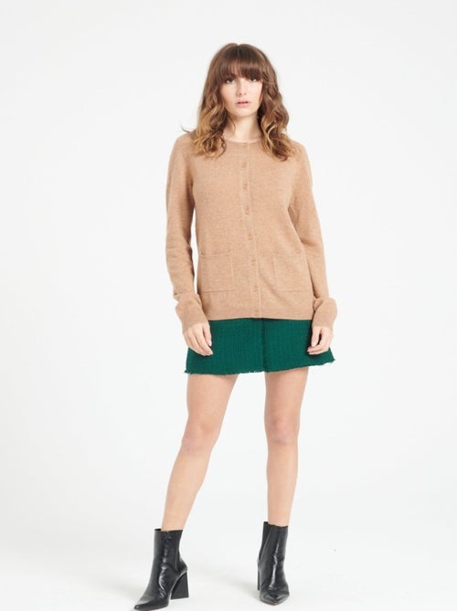 Cardigan col rond femme 100% cachemire - LILLY 4A - Kiabi