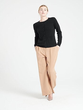 Cardigan col rond femme 100% cachemire - LILLY 4A