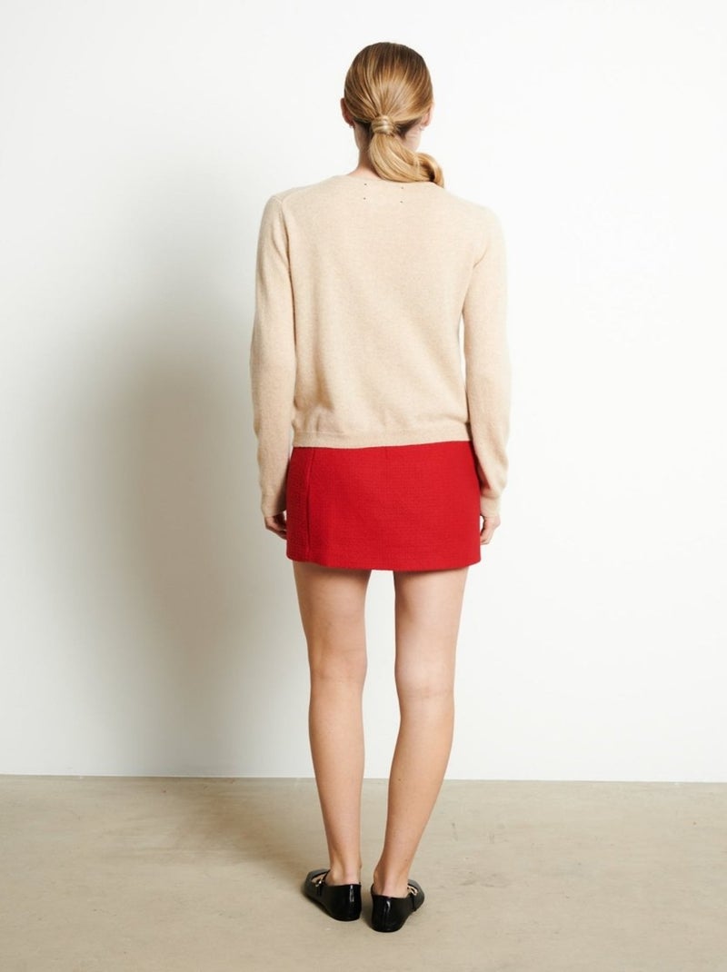 Cardigan col rond femme 100% cachemire - lilly 4b Beige - Kiabi