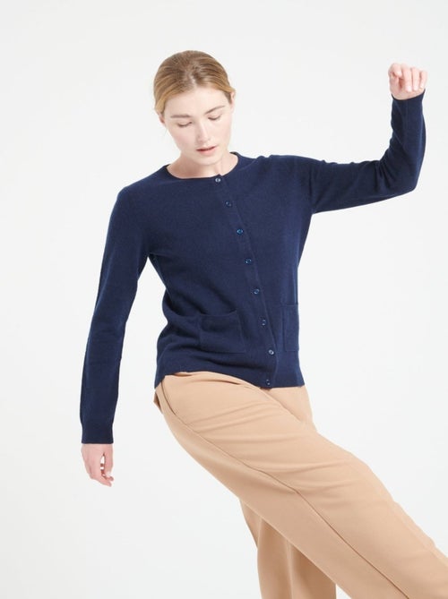 Cardigan col rond femme 100% cachemire - lilly 4b - Kiabi Cardigan col rond femme 100% cachemire - lilly 4b - Kiabi