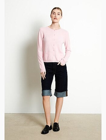 Cardigan col rond femme 100% cachemire - LILLY 4B