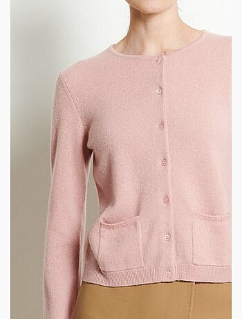 Cardigan col rond femme 100% cachemire - LILLY 4B