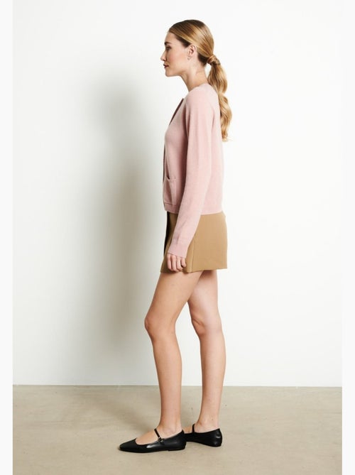 Cardigan col rond femme 100% cachemire - LILLY 4B - Kiabi