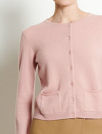 Cardigan col rond femme 100% cachemire - LILLY 4B