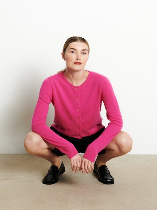 Cardigan col rond femme 100% cachemire - LILLY 4B - Kiabi