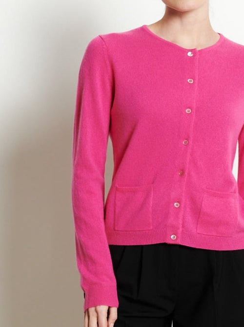 Cardigan col rond femme 100% cachemire - LILLY 4B - Kiabi