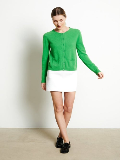 Cardigan col rond femme 100% cachemire - LILLY 4B - Kiabi