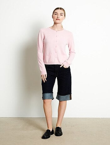 Cardigan col rond femme en cachemire - LILLY 4B