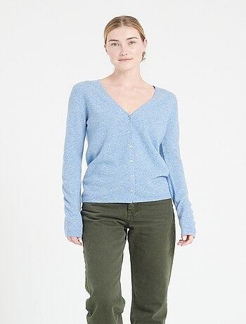 Cardigan col V femme 100% cachemire - LILLY 7A