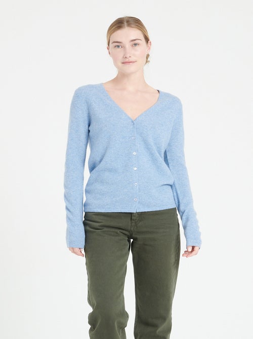 Cardigan col V femme 100% cachemire - LILLY 7A - Kiabi