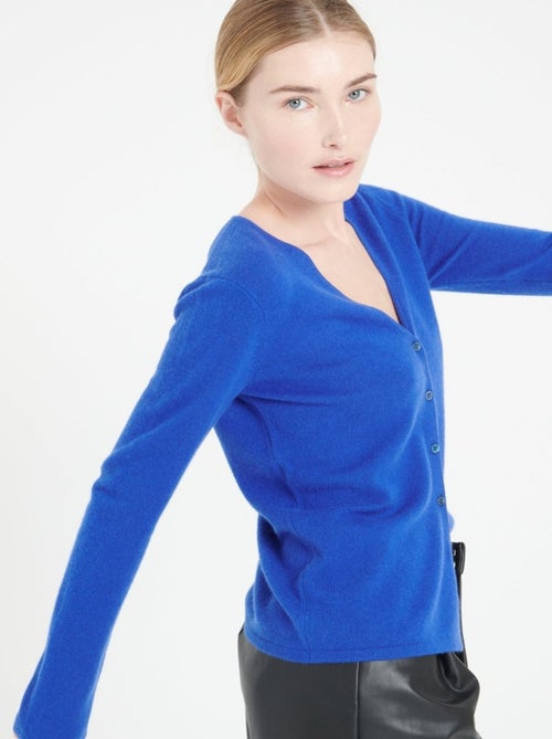 Cardigan col V femme 100% cachemire - LILLY 7A - Kiabi