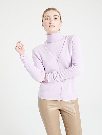 Cardigan col V femme 100% cachemire - LILLY 7A
