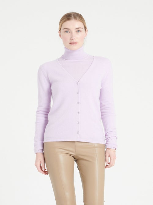 Cardigan col V femme 100% cachemire - LILLY 7A - Kiabi