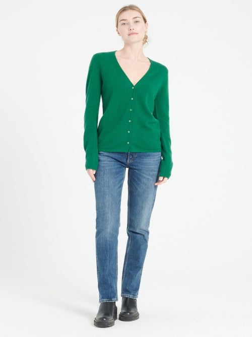 Cardigan col V femme 100% cachemire - LILLY 7A - Kiabi